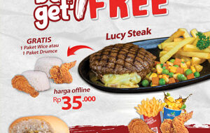Promo Re-Launching Barapi Kreo Lounge Beli Steak GRATIS Ayam!